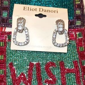 Gorgeous Eliot Danori Sparkling CZ Pave Silver 925 Earrings